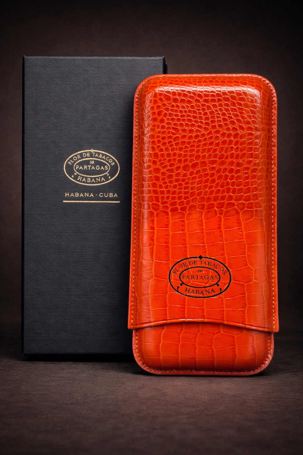 Partagás 3-Cigar Case (Orange Red)