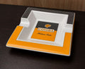 Cohiba Square Cigar Ashtray (Black, yellow & White)