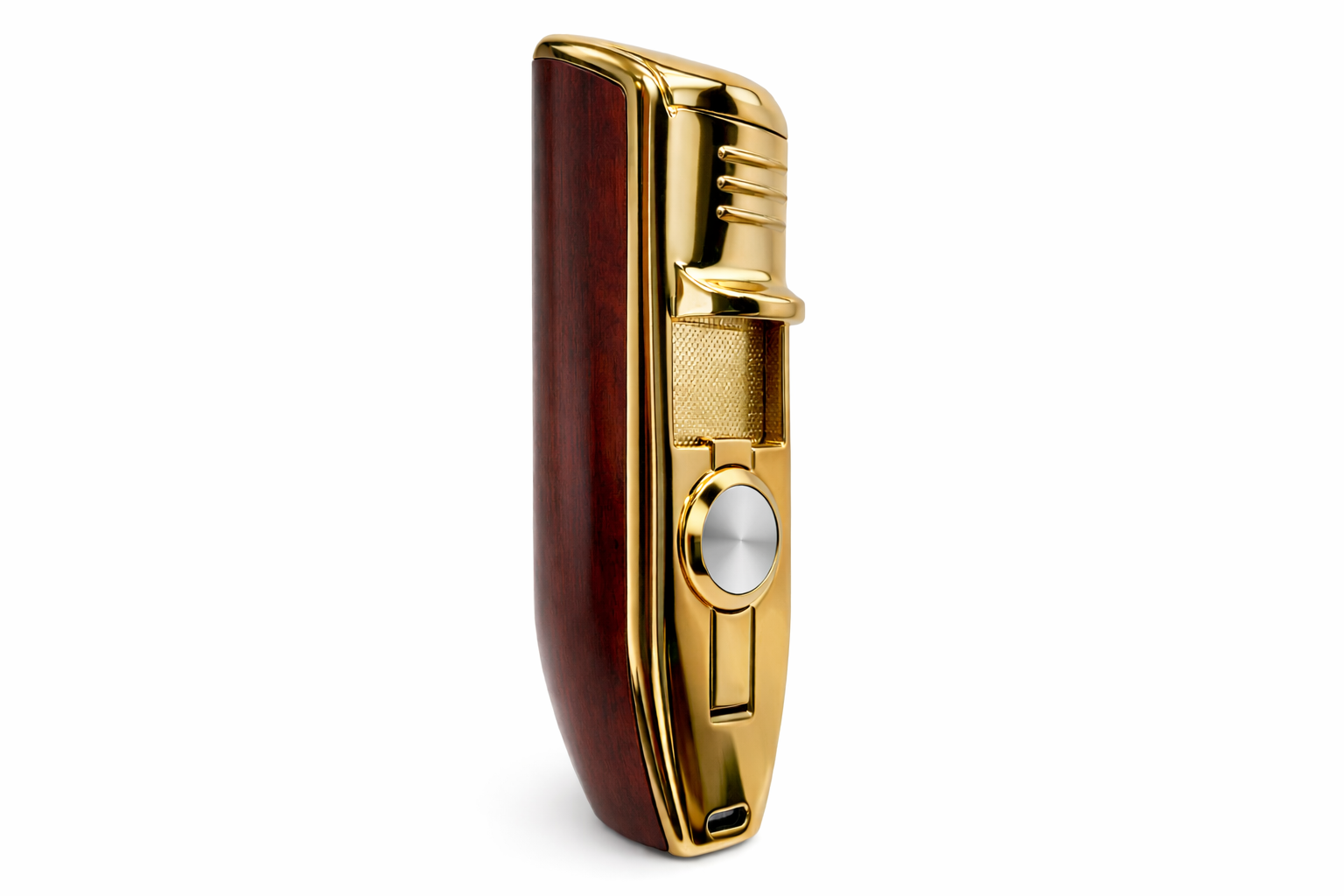 Bullet-Style Cigar Lighter with Built-in Cigar Punch