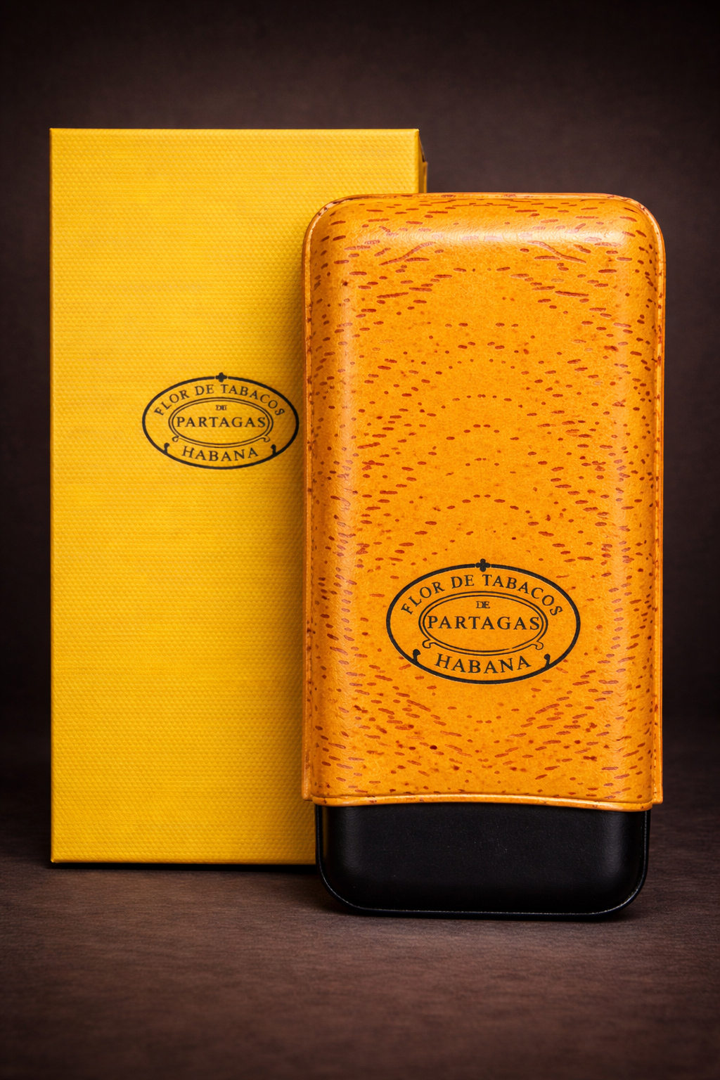 Partagás 3-Cigar Case (Yellow & Black Pattern)