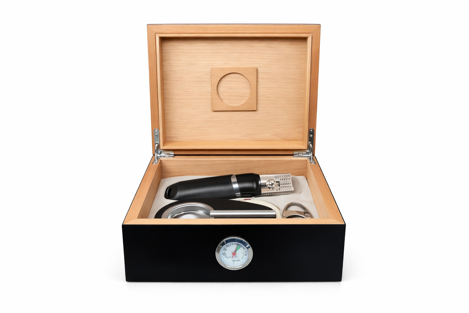 Black humidor Box (with Accessories Set)