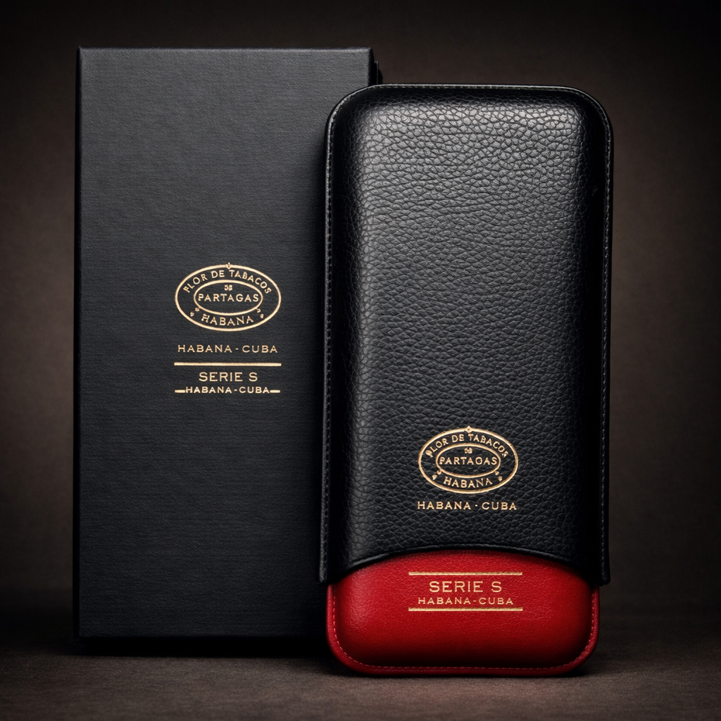 Partagás 3-Cigar Case (Black & Red)
