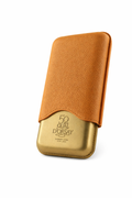 Quai d’Orsay 3-Cigar Leather Case (Orange/Brown)