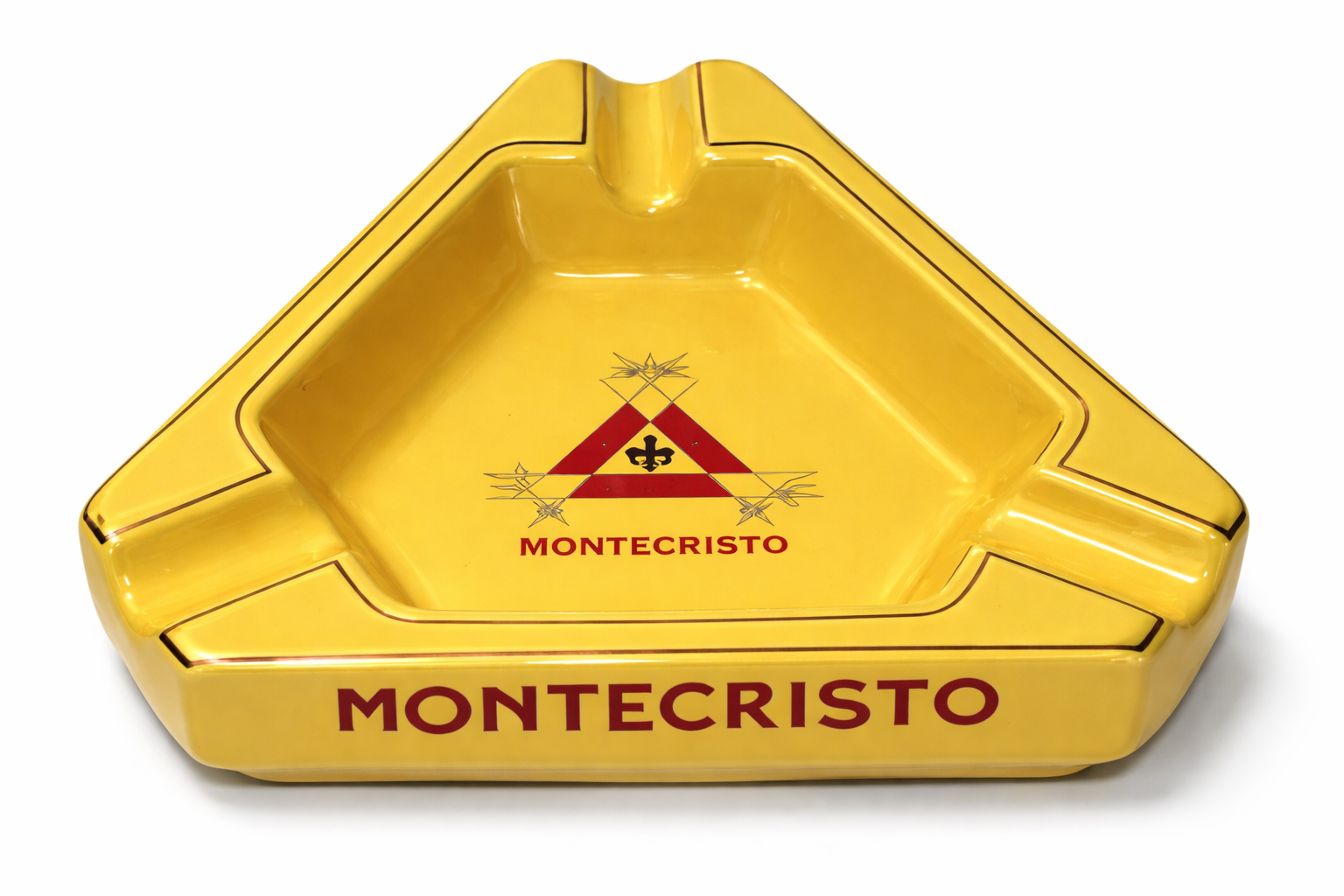 Montecristo Triangle Cigar Ashtray – Yellow
